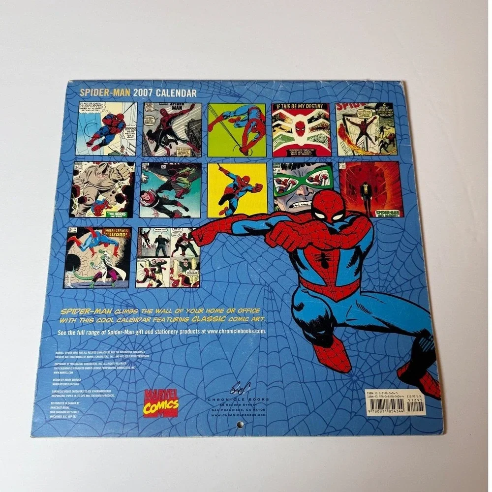 The Amazing Spider Man 2007 Calendar Marvel Comics Wall Art‎ UNUSED